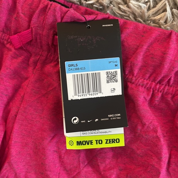 Nike Swoosh Drawstring Pink Jersey Shorts - Picture 6 of 6